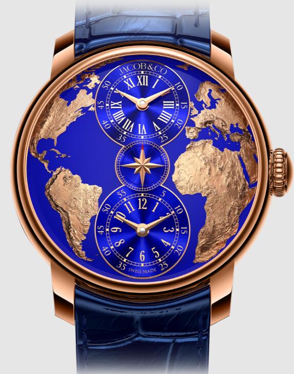 Jacob & Co Replica watch The World Is Yours Dual Time Zone DT100.40.AA.AA.ABALA